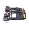 Big large capacity Folding cart Extra Long Extender Wagon Cart Folding Wagon Garden Shopping Beach Cart (black + orange)