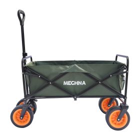 Collapsible Folding Utility Wagon Cart Heavy Duty Foldable Outdoor Garden Camping Cart with Removable Fabric, (Color: as Pic)