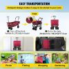 Extra Large Collapsible Garden Cart with Removable Canopy, Folding Wagon Utility Carts with Wheels and Rear Storage, Wagon Cart for Garden, Camp